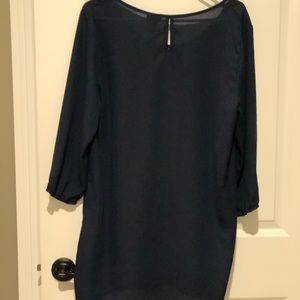 Navy blue shear tunic